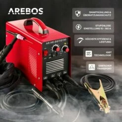AREBOS TIG WIG Schweißgerät Inverter IGBT Elektrodenschweißgerät Schweissgerät - Rot -Elektroschweißen Verkäufe 2022 10328608 5