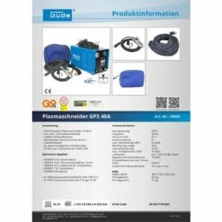 Güde Plasmaschneider GPS 40A Plasmaschneidgerät 10-40 A Schweissgerät -Elektroschweißen Verkäufe 2022 12202103 4