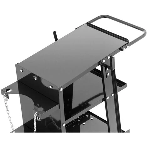 Schweißwagen Stamos 3 Etagen Werksattwagen Schweißmobil Griff 65Kg Wig Mig Mag - Schwarz 2 Schweißwagen Stamos 3 Etagen Werksattwagen Schweißmobil Griff 65Kg Wig Mig Mag - Schwarz – Bild 2