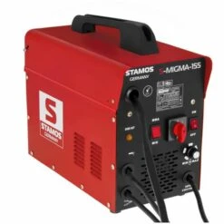 STAMOS Schweissgerät Kombi Mig Mag 155 Ampere Schutzgas MMA FCAW Schweißgerät 230 V - Rot, Silbern 7 STAMOS Schweissgerät Kombi Mig Mag 155 Ampere Schutzgas MMA FCAW Schweißgerät 230 V - Rot, Silbern -Elektroschweißen Verkäufe 2022 13462800 3