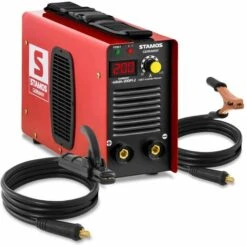 STAMOS Schweißgerät Elektroden Mobil E Hand Schweißgerät Mma LED Display Igbt 200A