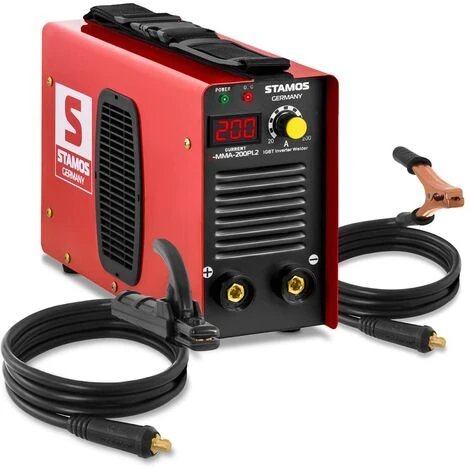 STAMOS Schweißgerät Elektroden Mobil E Hand Schweißgerät Mma LED Display Igbt 200A 1 STAMOS Schweißgerät Elektroden Mobil E Hand Schweißgerät Mma LED Display Igbt 200A