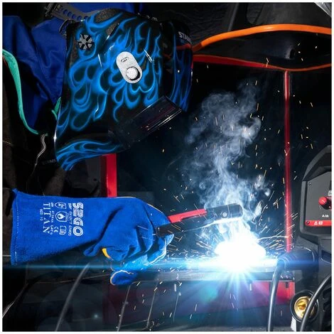 STAMOS Schweißerhandschuhe Arbeitshandschuhe LEDer Schutzhandschuhe Typ A Gr. 10 Xl 2 STAMOS Schweißerhandschuhe Arbeitshandschuhe LEDer Schutzhandschuhe Typ A Gr. 10 Xl – Bild 2