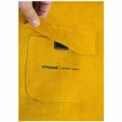 STAMOS Schweißerschürze Aus RindspaltLEDer 109 X 63 5 Cm Nähte LEDerschürze - Schwarz, Gelb -Elektroschweißen Verkäufe 2022 13465334 4