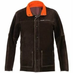 Schweißerjacke Schweiß Jacke "XXL" Echtes RindsLEDer Gr Xxl LEDer Stamos - Dunkelkhaki, Neon-Orange -Elektroschweißen Verkäufe 2022 13940856 3