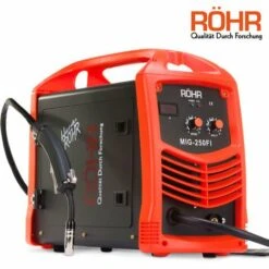 RÖHR Schweißgerät Inverter ROHR MIG-250FI MIG / MAG 240 V / 250 Ampere IGBT AC Gasflussdraht Tragbares Schweißgerät – 1 Jahr Garantie