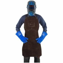 STAMOS Schweißerschürze Lederschürze Arbeitsschürze Rindspaltleder Braun XL -Elektroschweißen Verkäufe 2022 18441622 5