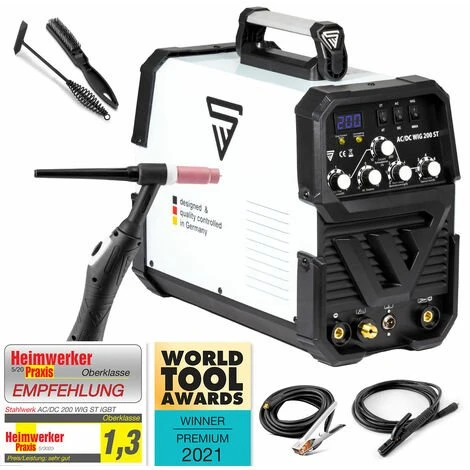 STAHLWERK AC/DC WIG 200 ST IGBT Kombi Schweißgerät Mit 200 Ampere WIG MMA Aluminium Schweißen 7 Jahre Herstellergarantie 1 STAHLWERK AC/DC WIG 200 ST IGBT Kombi Schweißgerät Mit 200 Ampere WIG MMA Aluminium Schweißen 7 Jahre Herstellergarantie