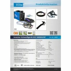 Güde Inverter Schweißgerät Wig/hf Elektroden Schweißer Zubehör Inkl. -Elektroschweißen Verkäufe 2022 26291349 4