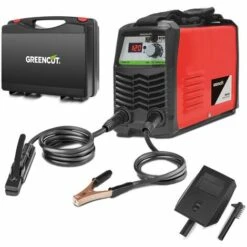 Inverterschweißgerät Gleichstrom, Leistung Zwischen 25A-180A, Spannung 230V, IGBT-Technologie, Elektrodensatz Zwischen 2mm-4mm - Greencut MMA180