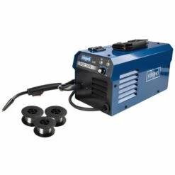 Scheppach WSE3500 Fülldraht Schweißgerät + 3 Spulen, Schweißschirm, Drahtbürste