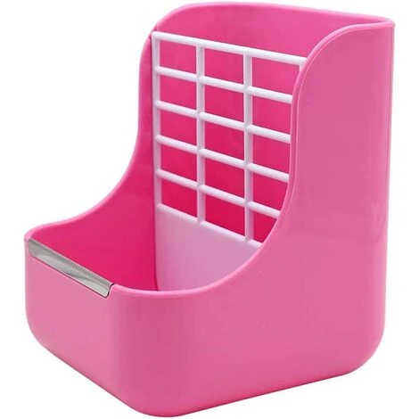 OUSUDELA 2-in-1-Haustier-Futternapf Und Grasrahmen Für Kaninchen, Chinchillas, Meerschweinchen, Kleintiere, Anti-Biss Mit Festem Set (Rosa) 2 OUSUDELA 2-in-1-Haustier-Futternapf Und Grasrahmen Für Kaninchen, Chinchillas, Meerschweinchen, Kleintiere, Anti-Biss Mit Festem Set (Rosa) – Bild 2