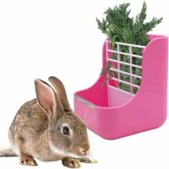OUSUDELA 2-in-1-Haustier-Futternapf Und Grasrahmen Für Kaninchen, Chinchillas, Meerschweinchen, Kleintiere, Anti-Biss Mit Festem Set (Rosa) 9 OUSUDELA 2-in-1-Haustier-Futternapf Und Grasrahmen Für Kaninchen, Chinchillas, Meerschweinchen, Kleintiere, Anti-Biss Mit Festem Set (Rosa) -Elektroschweißen Verkäufe 2022 67419518 5
