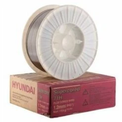 Hyundai Welding Supercored 70NS Fülldraht-Elektrode Mit Metallkern, Metallpulverfülldraht Für Baustahl Und 490 MPa Hochfeste Stähle VPE: 15kg - Größe:1.0 Mm