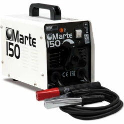 Telwin Elements MARTE 150 Elektrodenschweißgerät Zum Wechselstromschweißen AC Mit 30-100 A, 230 V, Set Inkl. Kompletter Schweißgarnitur