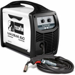 Telwin Elements MAXIMA 160 SYNERGIC Schutzgas Schweißgerät Zum MIG MAG Schweißen Mit 20-150A, 230 V, Set Inkl. Schlauchpaket Und Schweißgarnitur