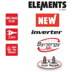 Telwin Elements MAXIMA 190 SYNERGIC Schutzgas Schweißgerät Zum MIG MAG Schweißen Mit 20-170A, 230 V, Set Inkl. Schlauchpaket Und Schweißgarnitur -Elektroschweißen Verkäufe 2022 7535351 3