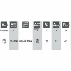 Telwin Force 168 MPGE MMA / WIG Schweißgerät Elektrodenschweißgerät Für Generatorbetrieb Outdoor Schweißgerät 10-150 A -Elektroschweißen Verkäufe 2022 7536269 3
